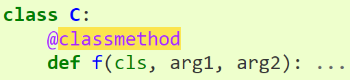 Class method declaration example
