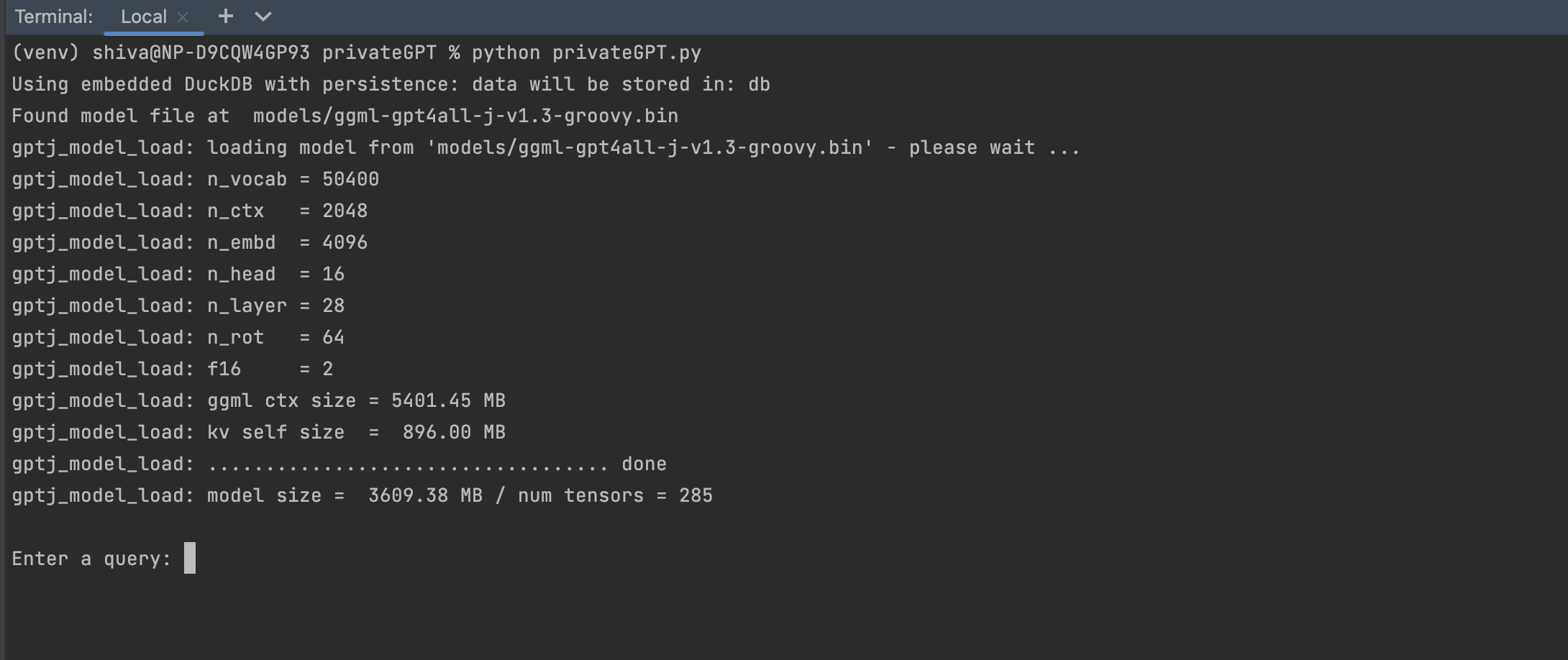 start query